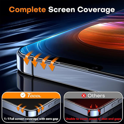 TOCOL for iPhone 13 Pro Max Screen Protector/iPhone 14 Plus Screen Protector Military Grade Shatterproof HD Tempered Glass Full Coverage Anti-Fingerprint Easy Installation Case Friendly 2 Pack