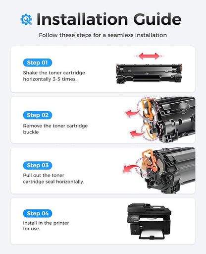 35A Black Toner Cartridge 2-Pack Replacement for HP 35A CB435A Works with LaserJet P1005 P1006 P1009 P1002 P1003 P1004 M1120 M1522n M1522nf P1505 P1505n P1102w P1109w Pro MFP M1212nf M1217nfw Printer