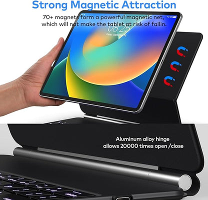 Keyboard Case for iPad Air 11-inch (M3 2025 / M2 2024) & iPad Pro 11 inch(1st/2nd/3rd/4th Generation) – Magic-Style Magnetic Keyboard Case with Multi-Touch Trackpad for 10.9” iPad Air 4th/5th Gen.