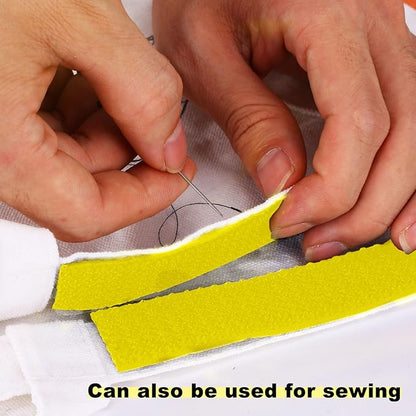 1"x16ft Hook and Loop Straps with 25 Metal Buckles, Adjustable Fastening Cable Straps, Cut-to-Length Cinch Strap, Reusable Nylon Securing Cord Ties for Organizer or Storage, 1 inch Wide,Yellow