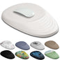 Armanza Ergonomic Mouse Pad Wrist Support, White Mouse Pad with Wrist Rest, Entire Memory Foam & Non-Slip PU Base MousePads with Massage Design for Pain Relief, Desk, Office, 12" x 8" x 1.2" Inch