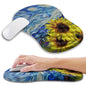 Kuosgm Ergonomic Mouse Pad Wrist Support with Memory Foam Massage Bulge, Carpal Tunnel Pain Relief Mousepad Wrist Rest for Mouse(12x8 inch, Pink Flowers)