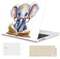 Mektron Case for 2026 MacBook Air 15 INCH M5 A3448 Compatible with M4 A3241 /M3 A3114 /M2 A2941 Printed Plastic Hard Shell Cover with 15.3" Liquid Retina Display Touch ID- Cute Elephant C341