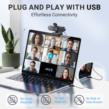 EMEET C960 AF 1080P Webcam for PC, Autofocus, 73° View Angle