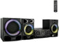Pyle Mini Hi-Fi Bluetooth Stereo System – 4-Piece CD Player with Speakers, MP3, FM Radio, USB Recording, Subwoofer, DSP-Tech, Equalizer Settings, Compact Home Stereo System with Remote Control (Black)