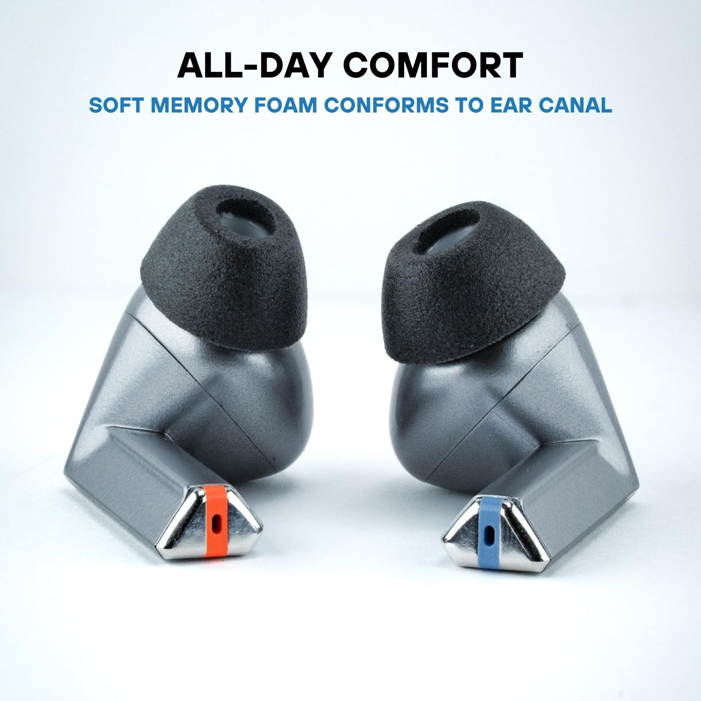 Comply TrueGrip MAX Premium Memory Foam Replacement Ear Tips, Black Large