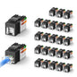 VCELINK Cat6 Keystone Jacks with Dust-Proof Cover, Blue, 25-Pack