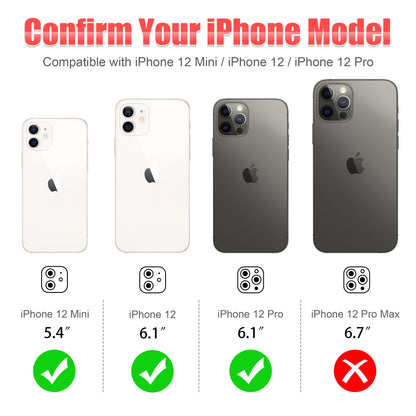 AGVEE 3+3 6 Pack for iPhone 12 & Mini & Pro Camera Lens Protector Cover