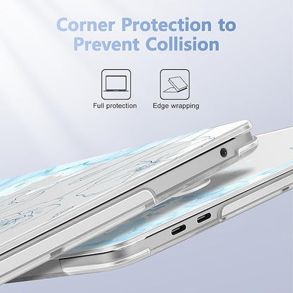Case for MacBook Pro 13 inch with/Without Touch Bar (2016-2022, M2 A2338 M1 A2289 A2251 A2159 A1989 A1706 A1708), Hard Shell + Keyboard Cover + Dust Plug, Abstract Floral