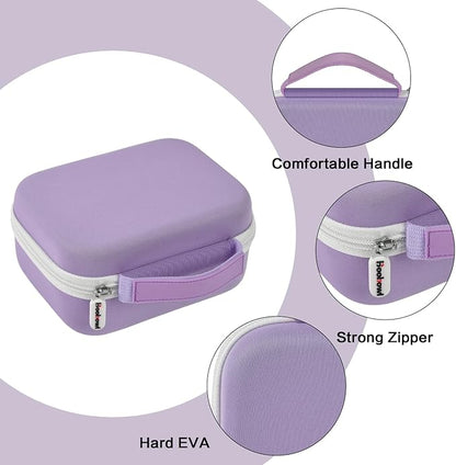 Case Compatible with Phomemo M110 Label Maker - Portable Mini Bluetooth Thermal Label Maker Carrying Storage Bag for Printer Labels, USB Cable and Accessories Black (Box Only)-Purple