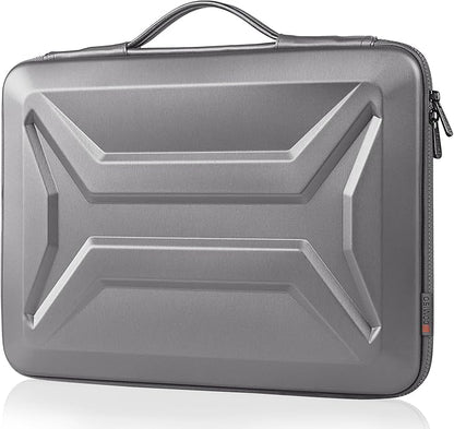 DOMISO 17 Inch Laptop Case Rugged Sleeve Waterproof Hard Shell Protective Cover Fits Most 17-17.3" Laptops/Dell XPS 17 / HP Envy 17 (Silver)