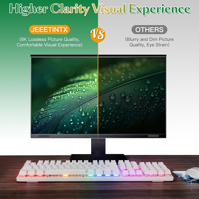 Magnetic Computer Privacy Screen Filter 22 inch for 16:10 Widescreen Monitor Desktop PC, 22in Hanging Removable Anti Blue Light Glare Eye Protection Shield, Screen Protector Panel