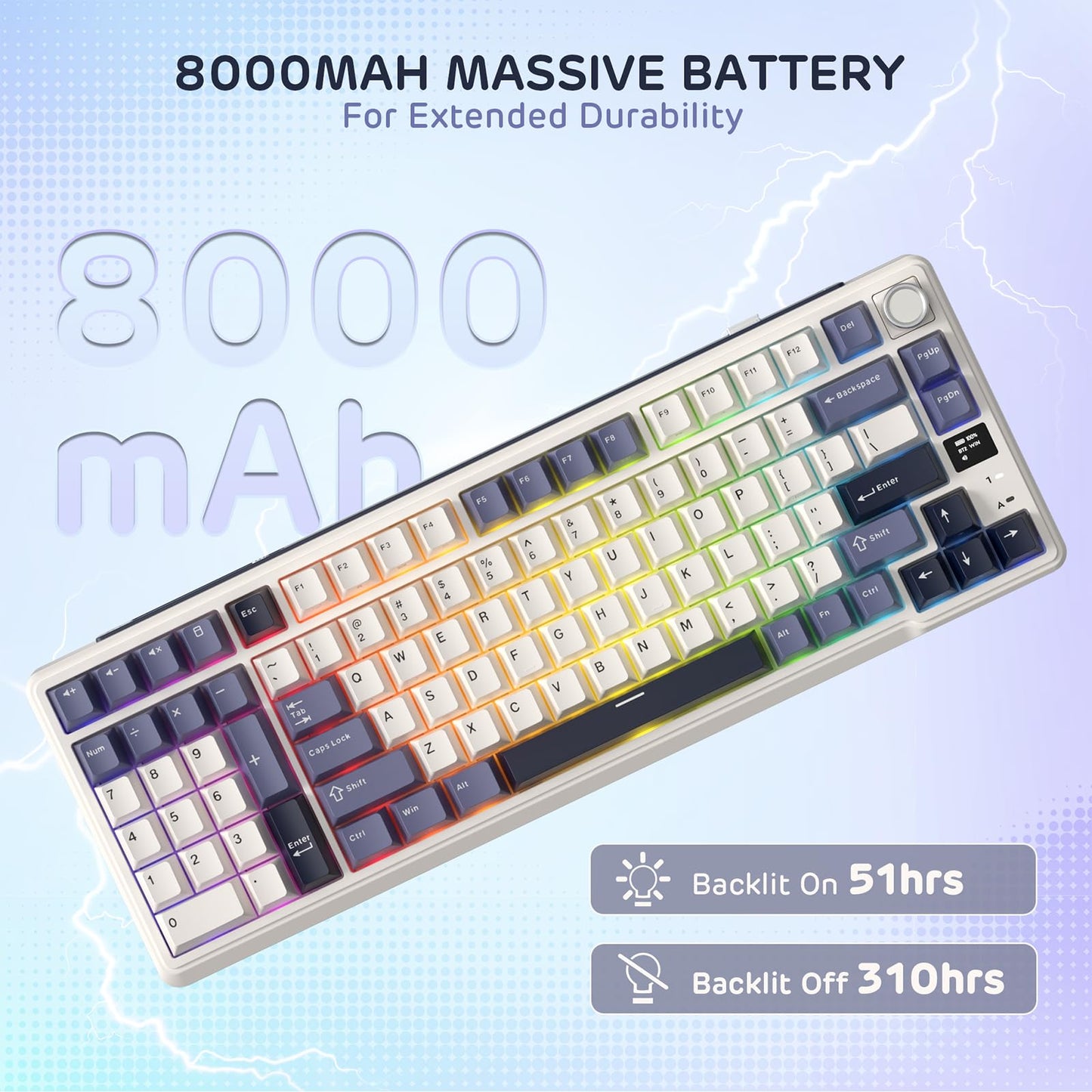 RK ROYAL KLUDGE L98 Wireless Mechanical Keyboard w/Southpaw Numpad
