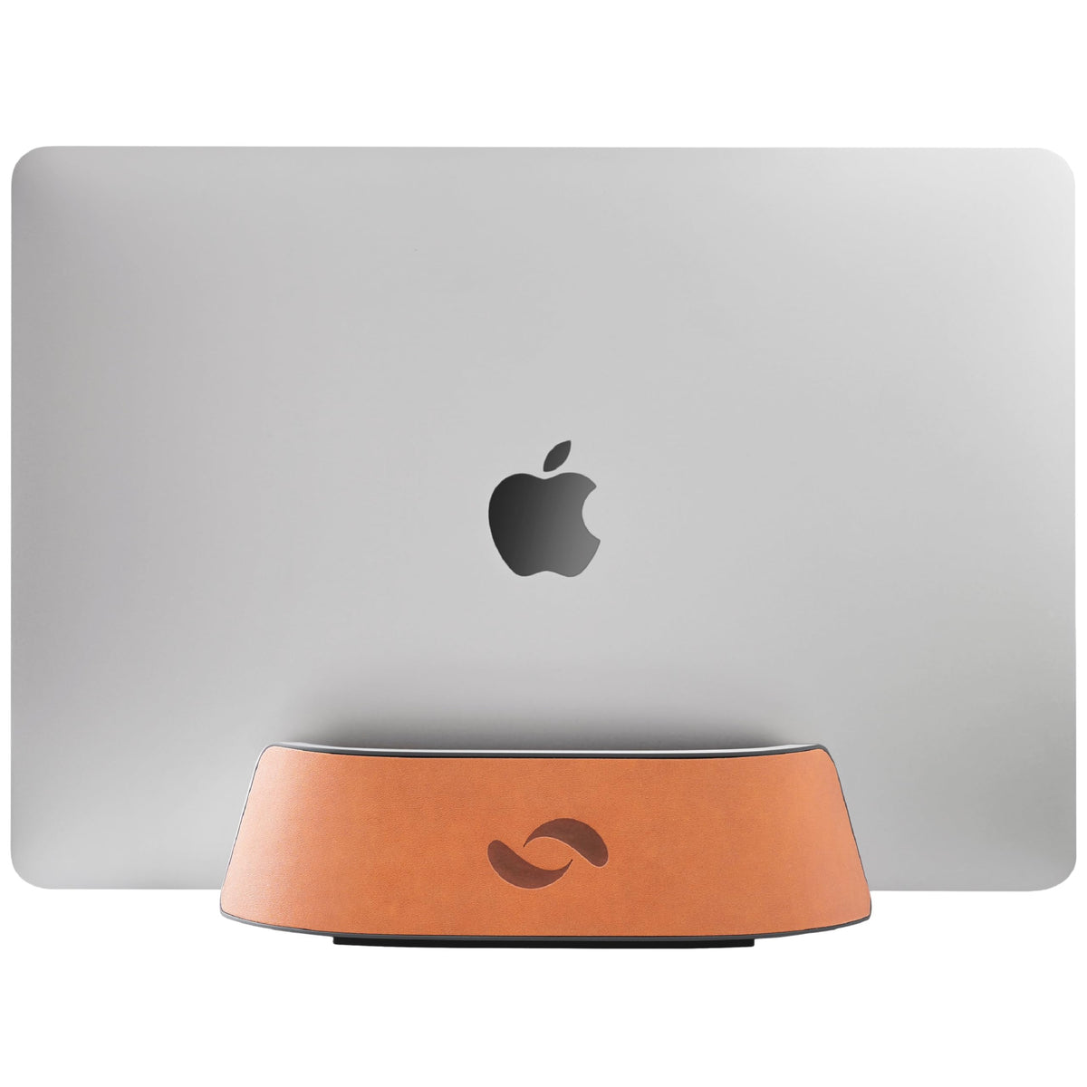 HumanCentric Vertical Laptop Stand in Black Walnut Wood, Adjustable