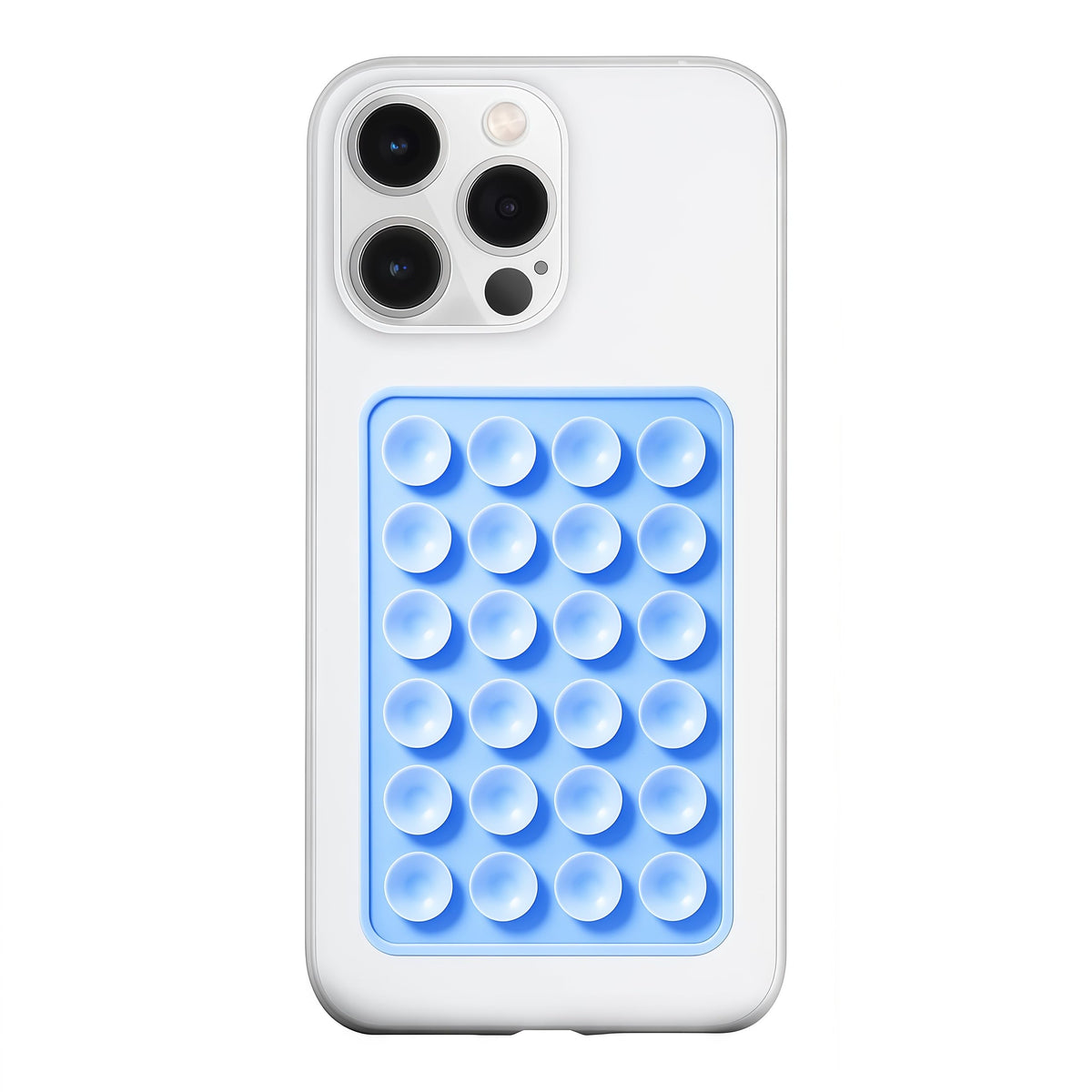 LvShuLiangPin Anteel Silicone Suction Phone Case Mount, Silicon Adhesive Phone Accessory for Smartphones, Hands-Free Mirror Shower Phone Holder for Selfies, Tiktok Videos (Translucent)