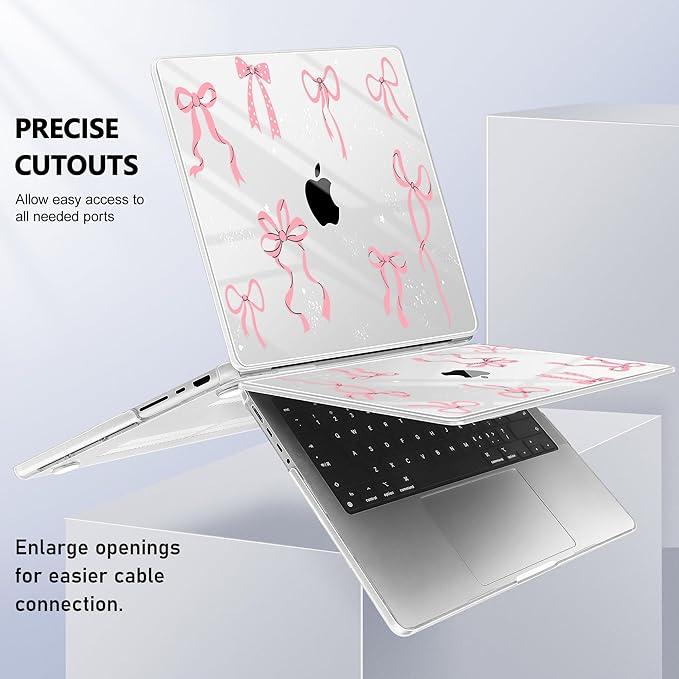 for MacBook Pro 16 inch Case 2021 2022 2023 2024 Release A3186 A3403 M4 A2991 M3 A2780 M2 A2485 M1 Pro/Max, Hard Shell Case with Screen Protector & Keyboard Cover, Star Bow
