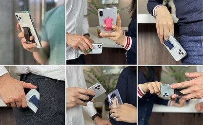 Finger Strap Phone Holder - Ultra Thin Anti-Slip Universal Cell Phone Grips Band Holder for Back of Phone -2Pack(Black)