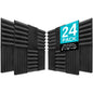 JBER 24 Pack Acoustic Panels Studio Foam Wedges Soundproof Padding
