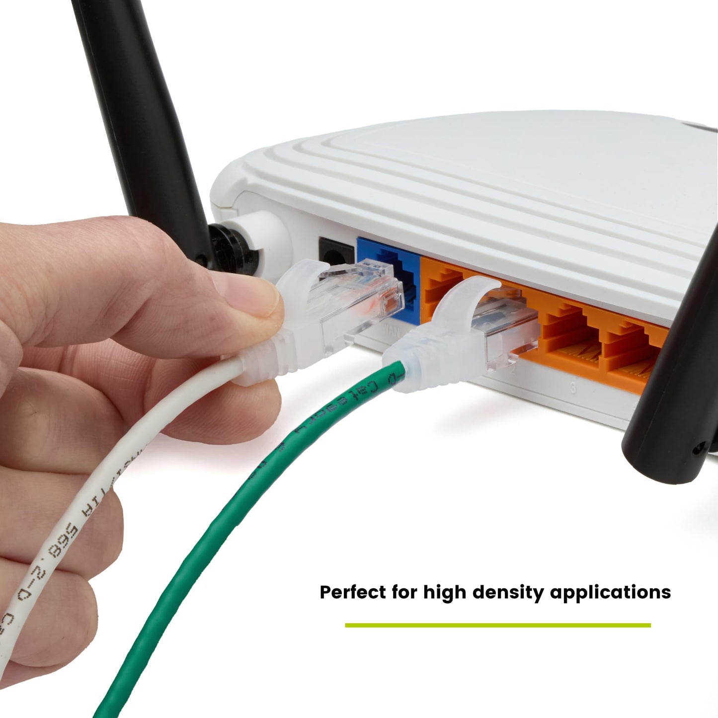 TRUECABLE Cat6 Component Rated Patch Cable, Unshielded (U/UTP), 1ft, Green, 28AWG Stranded Pure Copper, Snagless 10G High-Speed Ethernet Cable, PoE++ 4PPoE 100W, UL Listed, RoHS-3, 1 Pack