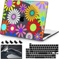 Teryeefi for MacBook Pro 13 inch Case 2025 2024 2022 2021 2019 2018 2017 2016 Release fits Model A2338 M2 M1/A2289/A2251/A2159/A1989/A1706, Design Hard Shell with Keyboard Cover, Abstract Flowers A001