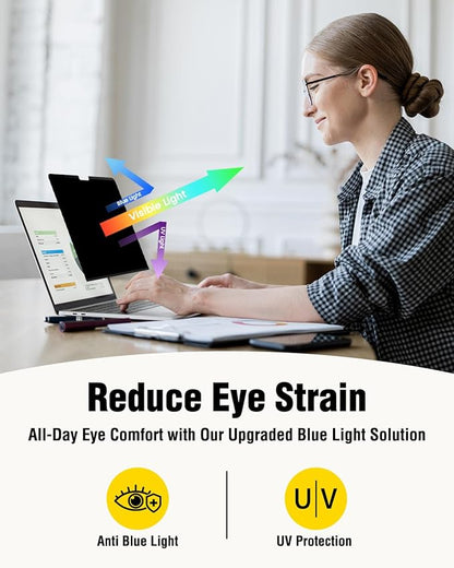 F FORITO Magnetic Privacy Screen Protector Compatible with MacBook Pro 14 inch (2024-2021, M4, M3, M2, M1, Pro,Max), Removable 360° Anti Peeping Anti Blue Light Anti Glare Laptop Privacy Screen Shield