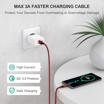 Long USB C Cable [12ft, 2-Pack], etguuds Fast Charging USB A to Type C Charger Cable Braided for Samsung Galaxy S22 S21 S20 Ultra 5G S10 S10E S9 Note 20 10 9, A10e A20 A33 A32 A50 A70, LG, Moto, Pixel