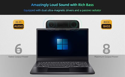 Computer Speakers for Desktop PC, Monitor Speakers, USB Plug-in, Wired, External Speaker for Laptop, Small Computer Soundbar for PC, with Loud Sound, Deep Bass, USB-C Adapter, Easily Clamp to Monitor