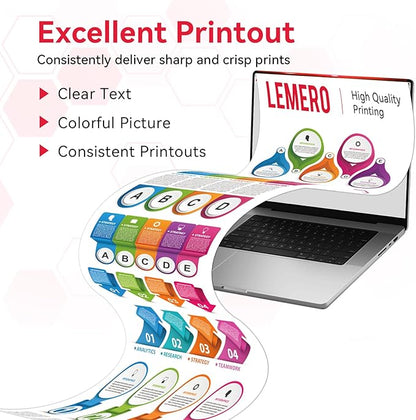 LEMERO Compatible 054H Toner Cartridge Replacement for Canon 054 054H Toner Cartridges Set for Canon Color ImageCLASS MF644Cdw MF642Cdw LBP622Cdw MF641Cw Printer (Black Cyan Magenta Yellow, 4-Pack)