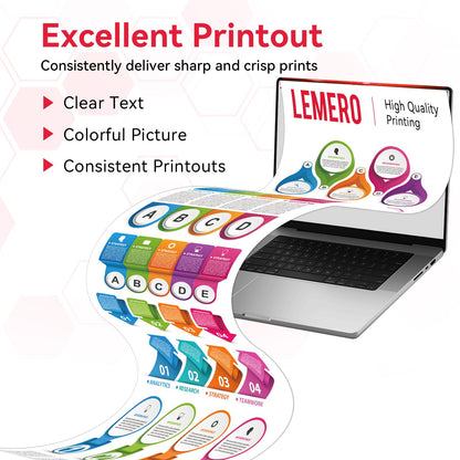 LEMERO Compatible 054H Toner Cartridge Replacement for Canon 054 054H Toner Cartridges Set for Canon Color ImageCLASS MF644Cdw MF642Cdw LBP622Cdw MF641Cw Printer (Black Cyan Magenta Yellow, 4-Pack)