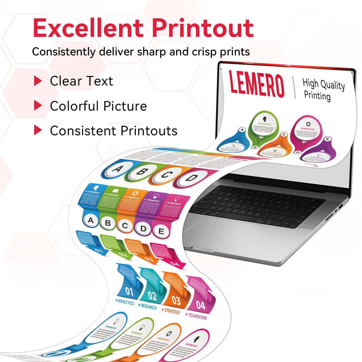 LEMERO Compatible 054H Toner Cartridge Replacement for Canon 054 054H Toner Cartridges Set for Canon Color ImageCLASS MF644Cdw MF642Cdw LBP622Cdw MF641Cw Printer (Black Cyan Magenta Yellow, 4-Pack)