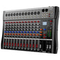 Professional DJ Audio Mixer, 12 Channel Audio Mixer, Bluetooth Sound Mixer, USB Interface, 12 XLR Mic/Line Input, AUX, FX Processor MP3, Headphone,+48V Phantom For Karaoke Studio Streaming Recording