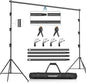 FUDESY Photo Video Studio 10 x 10Ft Heavy Duty Adjustable Backdrop Stand,Background Support System for Photography with Carry Bag, 6 Pcs Clip Clamps