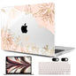 MEEgoodo Case for M5/M4/M3/M2 MacBook Air 13 inch 2026 2025 2024 2022, Fit Model A3449/A3240/A3113/A2681, Case Compatible with MacBook Air 13.6-inch, Gold Flowers Lilies