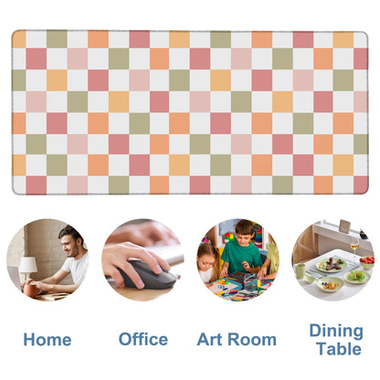 NITAHHHY Gaming Desk Pad Large Extra Length Multicolored Chess Board Mouse Pad Keyboard Laptop Non-Slip Waterproof with Rubber Base Thick Stitched Edge Mouse Mat for Office Home 35.4 x 15.7 Inches