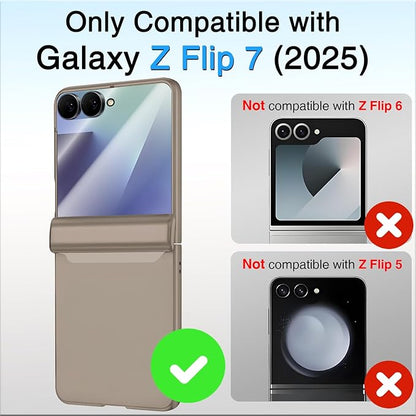STORMTAL for Samsung Galaxy Z Flip 7 Case, Hinge Protection, Built-in Screen Protector, Wireless Charging, Shockproof, Slim Rugged Phone Protective Case for Galaxy Z Flip 7