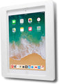 TABcare Anti-Theft Acrylic VESA Enclosure for Apple iPad 5/6 9.7" with Free Wall Mount Kit & 90-Degree Angle Charge Cable (iPad 5/6 9.7", White)