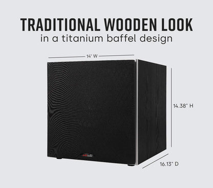 Polk Audio PSW10 10" Subwoofer, Big Bass Compact Design, Up to 100 Watts