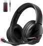 acer Wireless Gaming Headset, PS5 Headset with 2.4GHz for Ps5, Ps4, PC, Switch, Bluetooth 5.3 + 100Hrs Gaming Headphones with Noise Canceling Mic for Laptop, Mobile, Mac, 50mm Drivers (Black)
