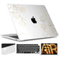 TWOLSKOO for MacBook Air 15 inch Case 2026 2025 2024 2023 Release M5 A3448 M4 A3241 M3 A3114 M2 A2941, Plastic Hard Shell & Screen Protector & Keyboard Cover & Type C Adapter, Graphite Marble
