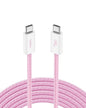 Belkin USB C to USB C Cable, 9.9ft, 60W - Type C Charger, iPhone Charger Cord, Soft, Braided, Flexible for iPhone 16, Galaxy S25, Pixel 9, Airpods, iPad Pro, Table & More, Travel Essentials - Pink