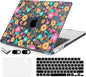 Compatible with MacBook Air 13.6 inch Case, M4 A3240/M3 A3113/M2 A2681 (Released 2025 to 2022), Hard Shell, Keyboard Cover, Screen Protector, Webcam Cover & Type-C Adapter, Colorful Flowers