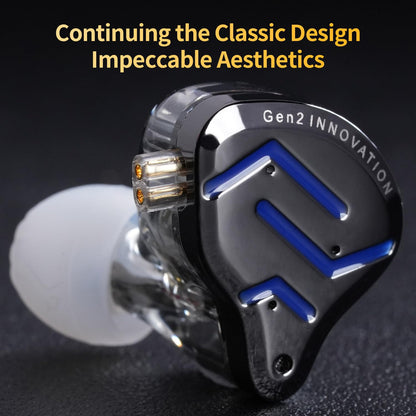 KZ ZSN Pro 2 in-Ear Monitors Headphones Metal Earphones 1BA+1DD Hybrid Technology HiFi Bass Clear Sound IEMs Noise Cancellation Earbuds Wired for Musicians Singer Audiophile(Black,No Mic)