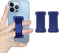 Phone Grip Holder for Hand, Universal Finger Strap Phone Holder, Finger Selfie Grip Compatible with Most Smartphones (Blue) - 2Pack