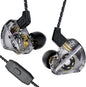 CCZ DC01 Pro Gaming Earbuds, Professional iems for Gaming, Super Bass in Ear Monitor Headphone Wired Earphones with 1DD, Patent Ear fins, Ear tips, for School Student Laptop Podcaster (black with mic)
