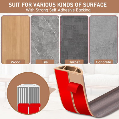 LSGCQ Floor Cord Cover Self Adhesive Cord Hider Floor Cable Management