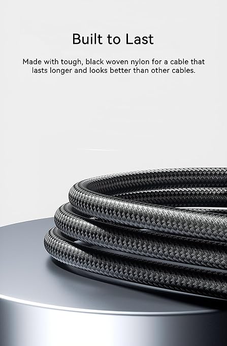 Woven USB-C Cable for iPhone 16 Pro Max (Black, 5ft) MFi Certified Car CarPlay USB-A to USB C Charger Cord Fast Charging for Apple iPhone 15 Pro Max/16/16 Plus/16 Pro/15/15 Pro/15 Plus/iPad Air M2