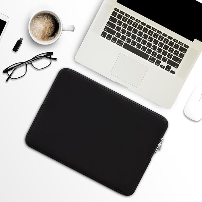 RAINYEAR 14 Inch Laptop Sleeve Protective Case Soft Lining Padded Zipper Cover Carrying Bag Compatible with 14" Notebook Computer Tablet Ultrabook Chromebook (Black, Upgraded Version)