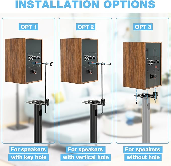 Rfiver Bookshelf Speaker Stands Pair from 32" to 43"
