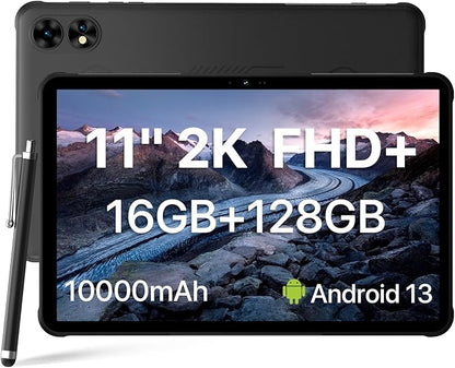 UMIDIGI 2K 11inch Rugged Tablet Android,Active T1 Octa-core 16GB RAM+128GB ROM,10000mAh,16+16+8MP Camera Waterproof Tablet with SIM Card Slot Unlocked/Stylus Pen/4G LTE/WiFi-5/BT 5.0/GPS,Warranty