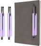 PATIKIL 2 Pcs Adhesive Pencil Holders, 105mm Long Universal Pencil Clip Silicone Pen Holder Office Pen Organizer for Desk Wall Clipboard Notebook Tablet Case Stylus, Purple